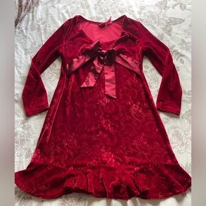 Red Velvet Burnout Dress Cardigan Set Small Fairy Vamp Witchy Whimsigoth Y2K 90s